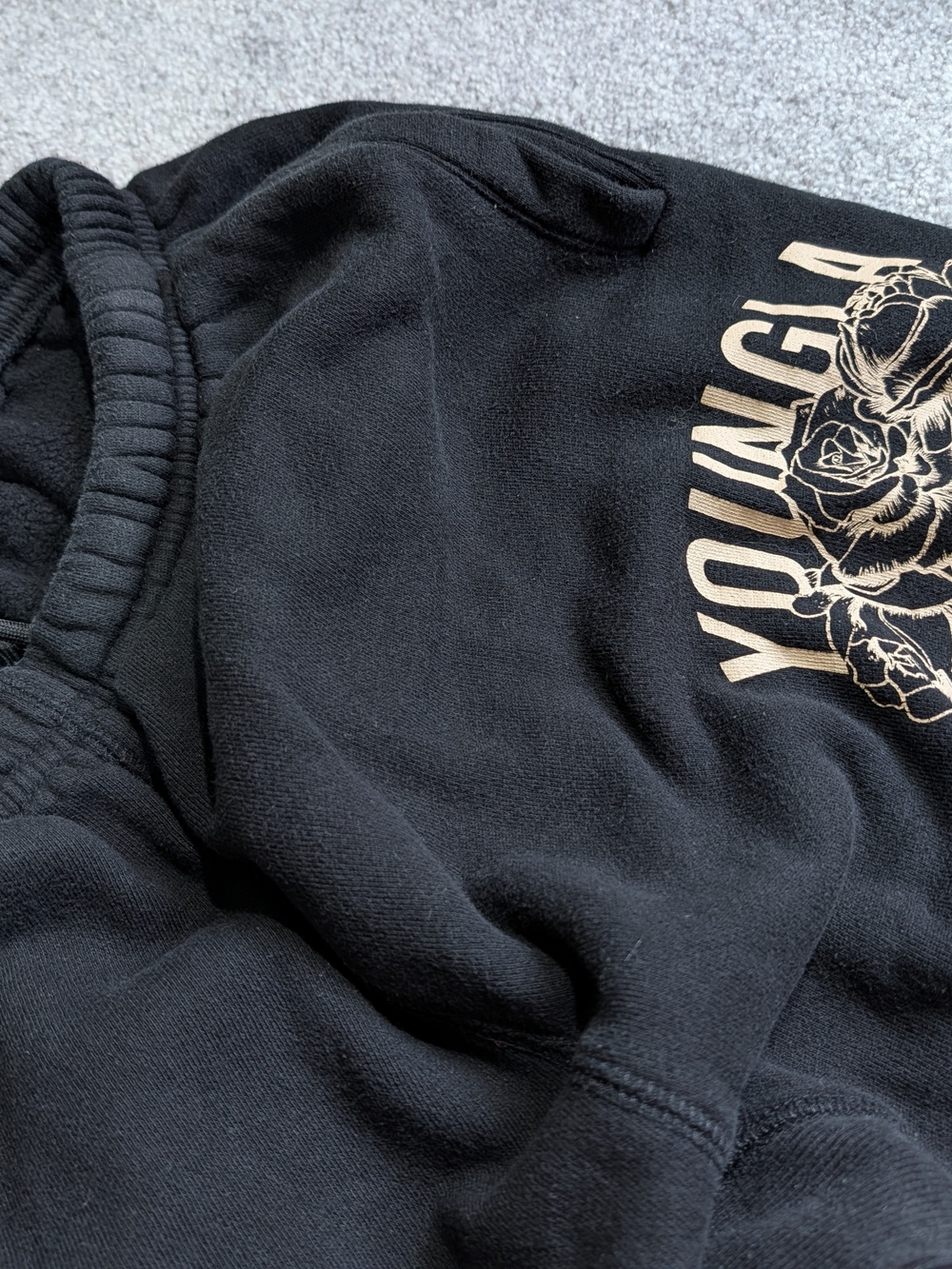 Black Graphic Jogger Pants - Picture 3 of 6